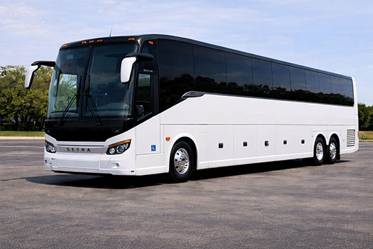 56-passenger charter bus available for charter in Reston, VA